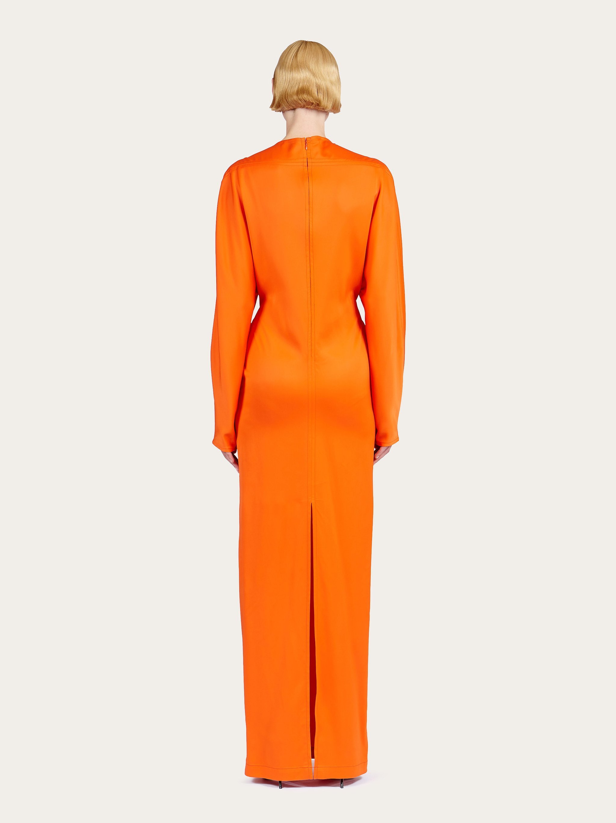 Ferragamo Maxikleid Mit V-ausschnitt In Orange