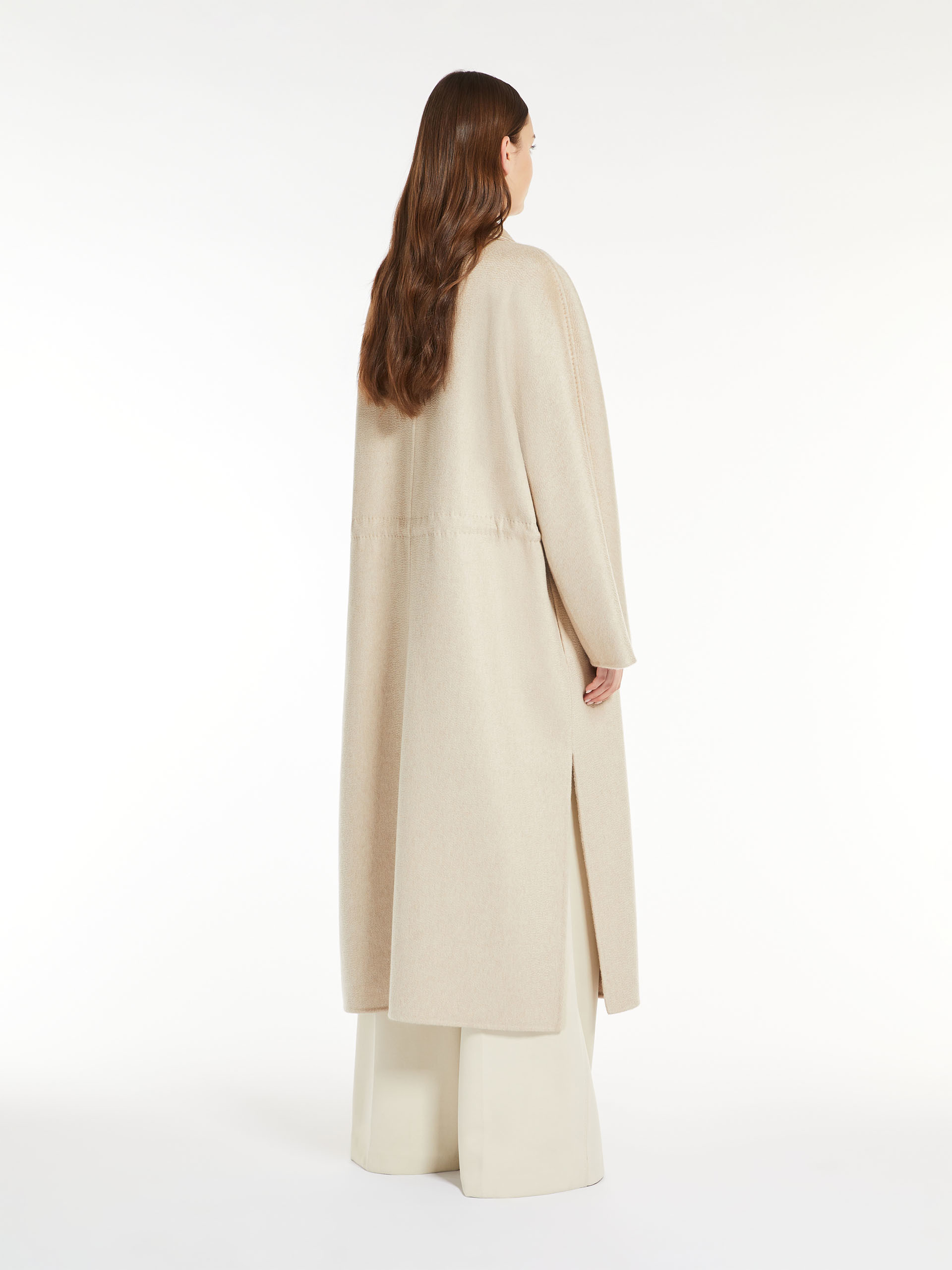Max Mara Bertone Oversized Cashmere Coat In Nude