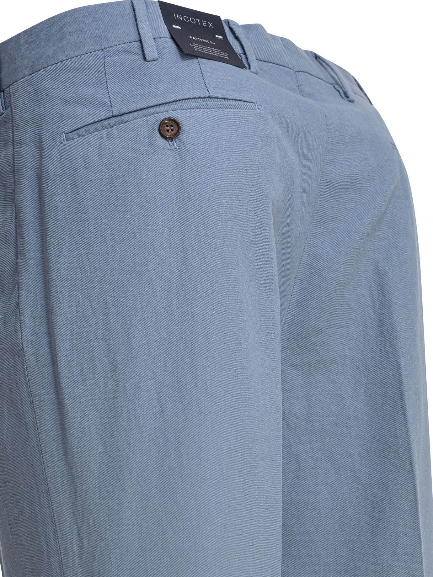 Incotex Tailored Trousers With Pleats And Pockets In Lightblue
