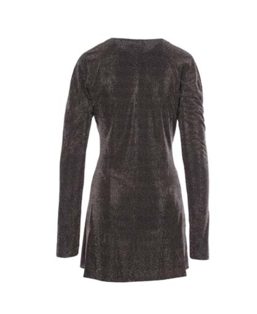 Saint Laurent Short Stud-embellished Dress In Black