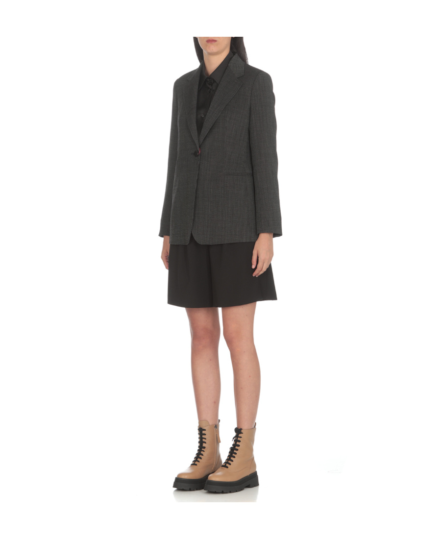 Max Mara Single-breasted Suit Jacket In Black