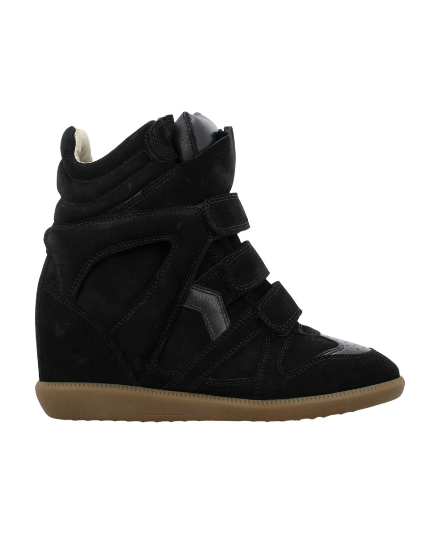 Shop Isabel Marant Bekett Suede Sneakers In Black