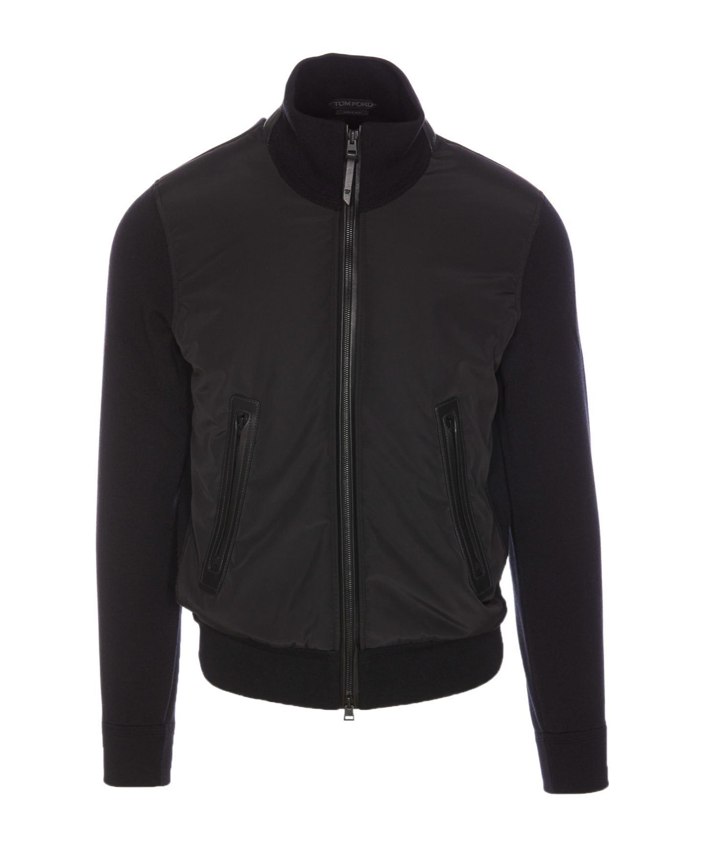 Tom Ford Contrast-color Paneled Jacket In Black