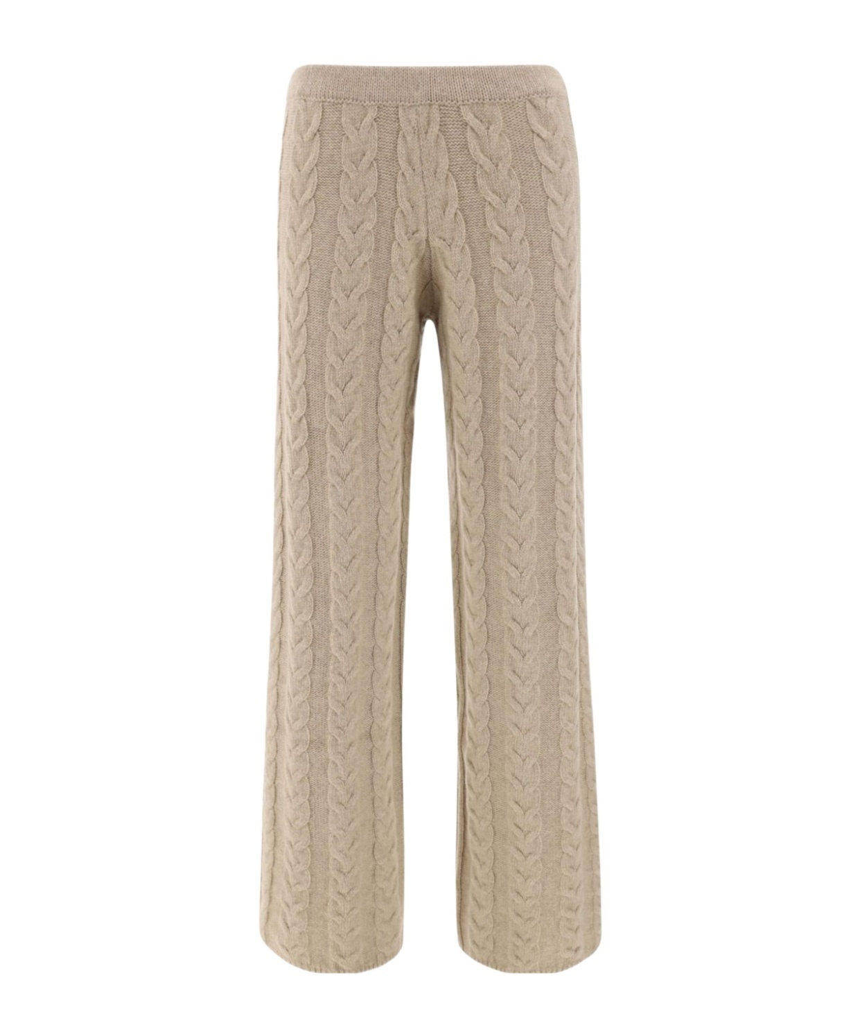 Magda Butrym Coarse Twisted Knitted Trousers In Nude