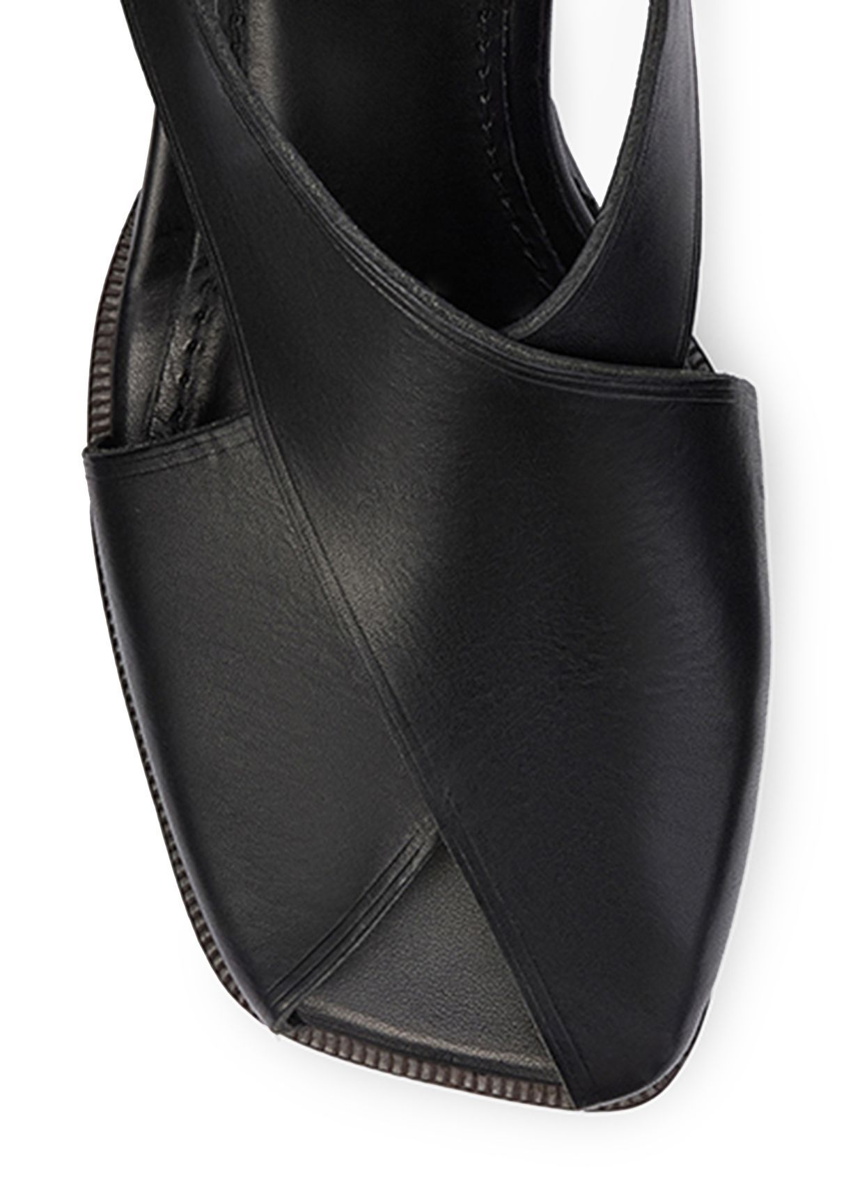 Lemaire 65mm Leather Sandals In Black