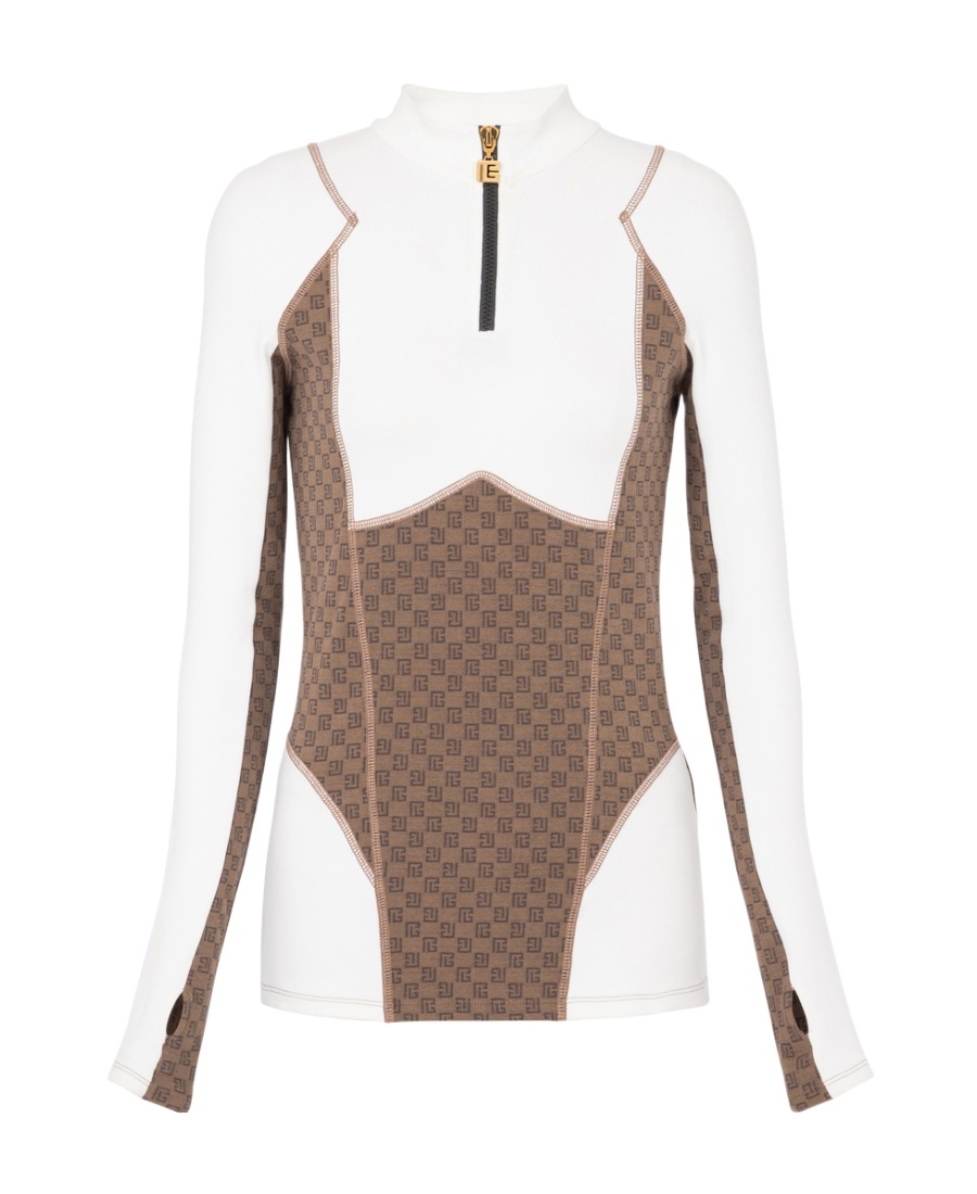 BALMAIN MINI MONOGRAM TECHNICAL TOP