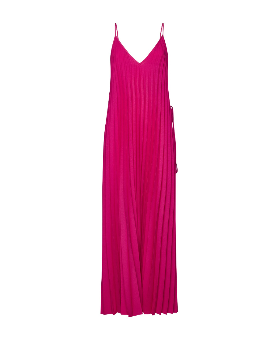 P.a.r.o.s.h Palmer Pleated Maxi Dress In Red
