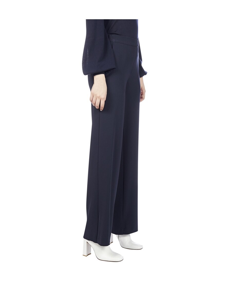 P.a.r.o.s.h Elasticated-waistband Straight-leg Trousers In Blue