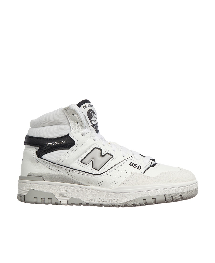 New Balance High-top Sneakers With Perforated Detailing In White