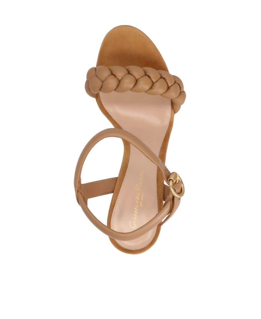 GIANVITO ROSSI LOGO HIGH-HEELED SANDALS