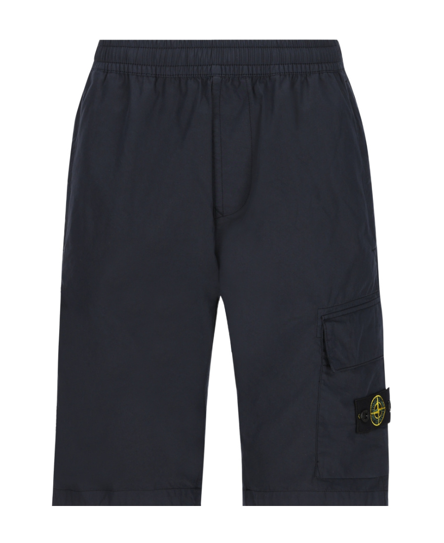 Stone Island Logo Logo Badge Shorts In Black
