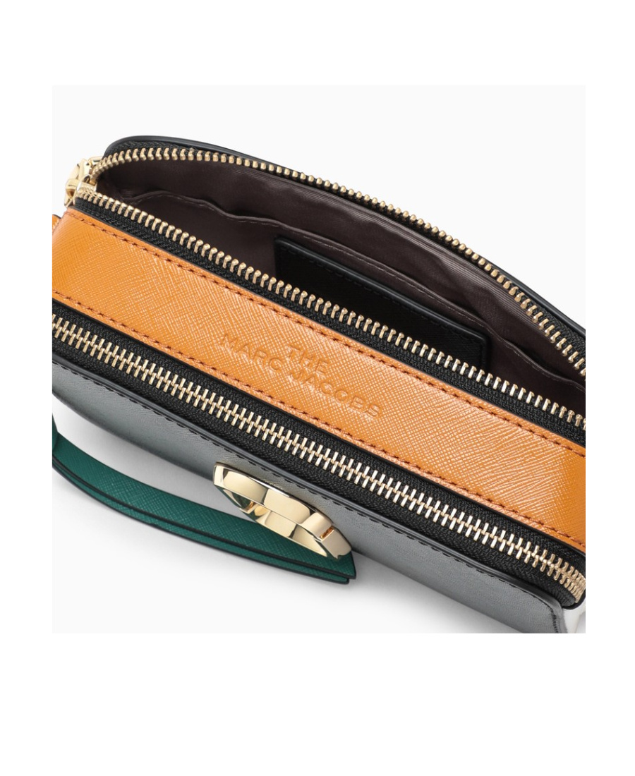 Marc Jacobs Colorful Logo Zipper Shoulder Bag In Green