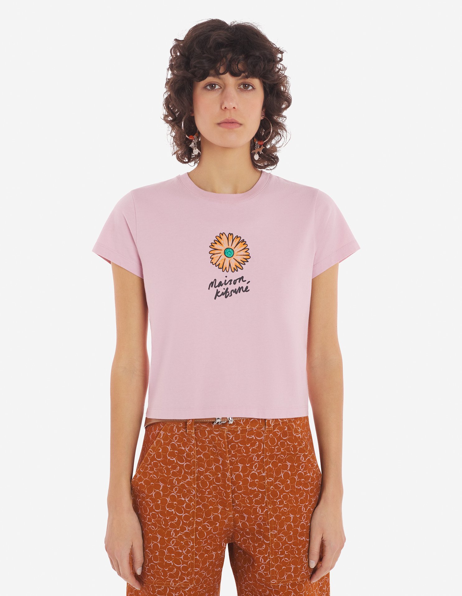 MAISON KITSUNÉ FLOATING FLOWER-PRINT COTTON T-SHIRT