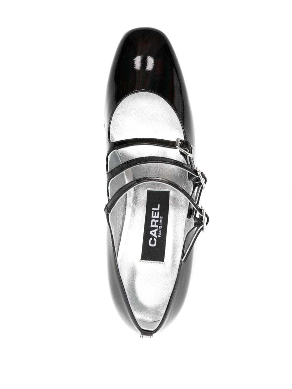 Shop Carel Paris Carel Kina Triple Strap Mary Jane Pumps In Black
