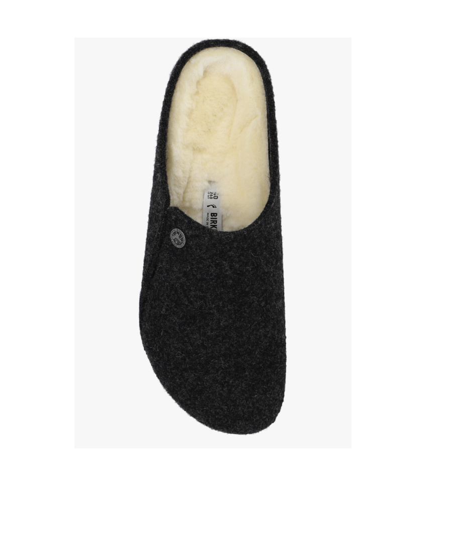 Shop Birkenstock Zermatt Wool Felt Slipper In Black