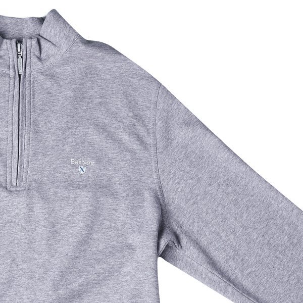 Barbour Half-zip Sweater In Gray