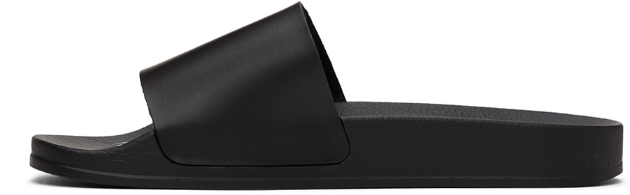 Off-white Logo-print Slides In Black