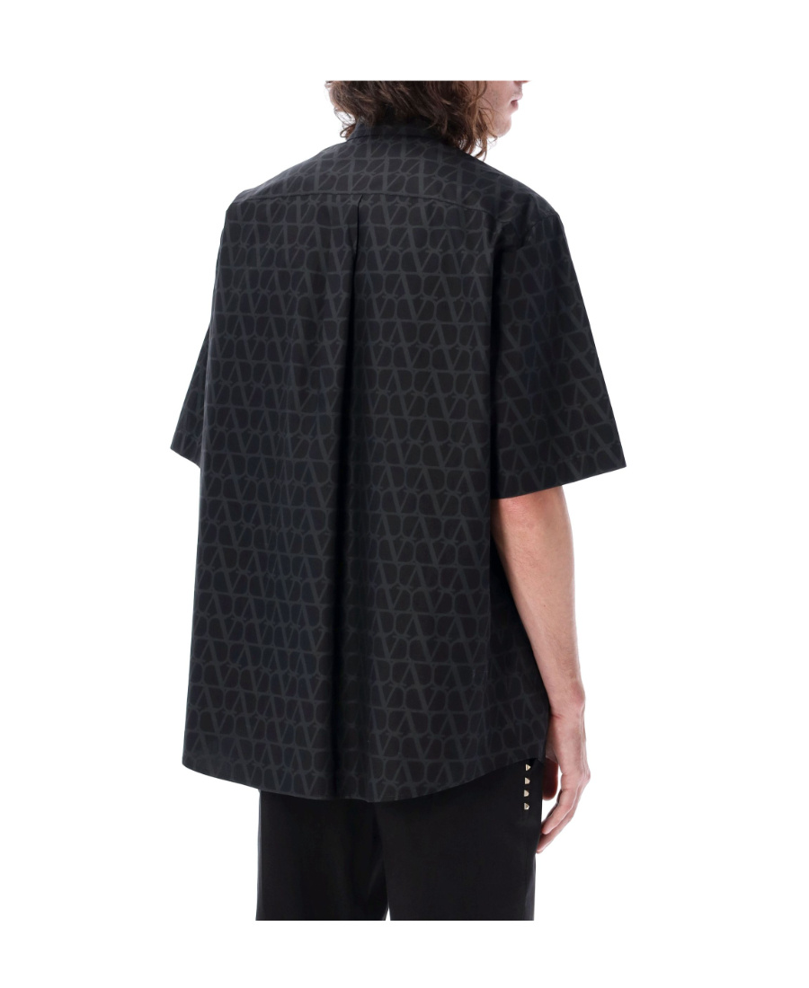 Valentino Polo Shirt With Iconographe Toile Print In Black