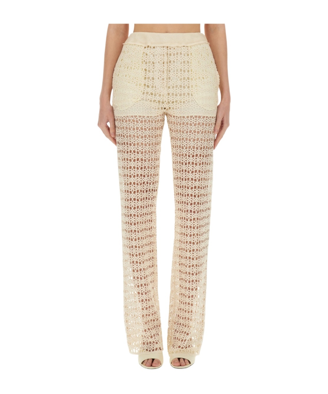 ALYSI STRAIGHT-LEG SHEER TROUSERS