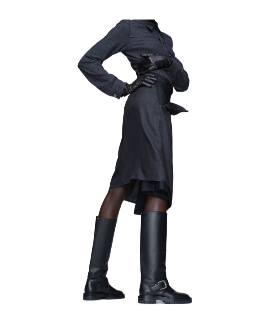 Maison Margiela Long Sleeve Midi Dress In Black