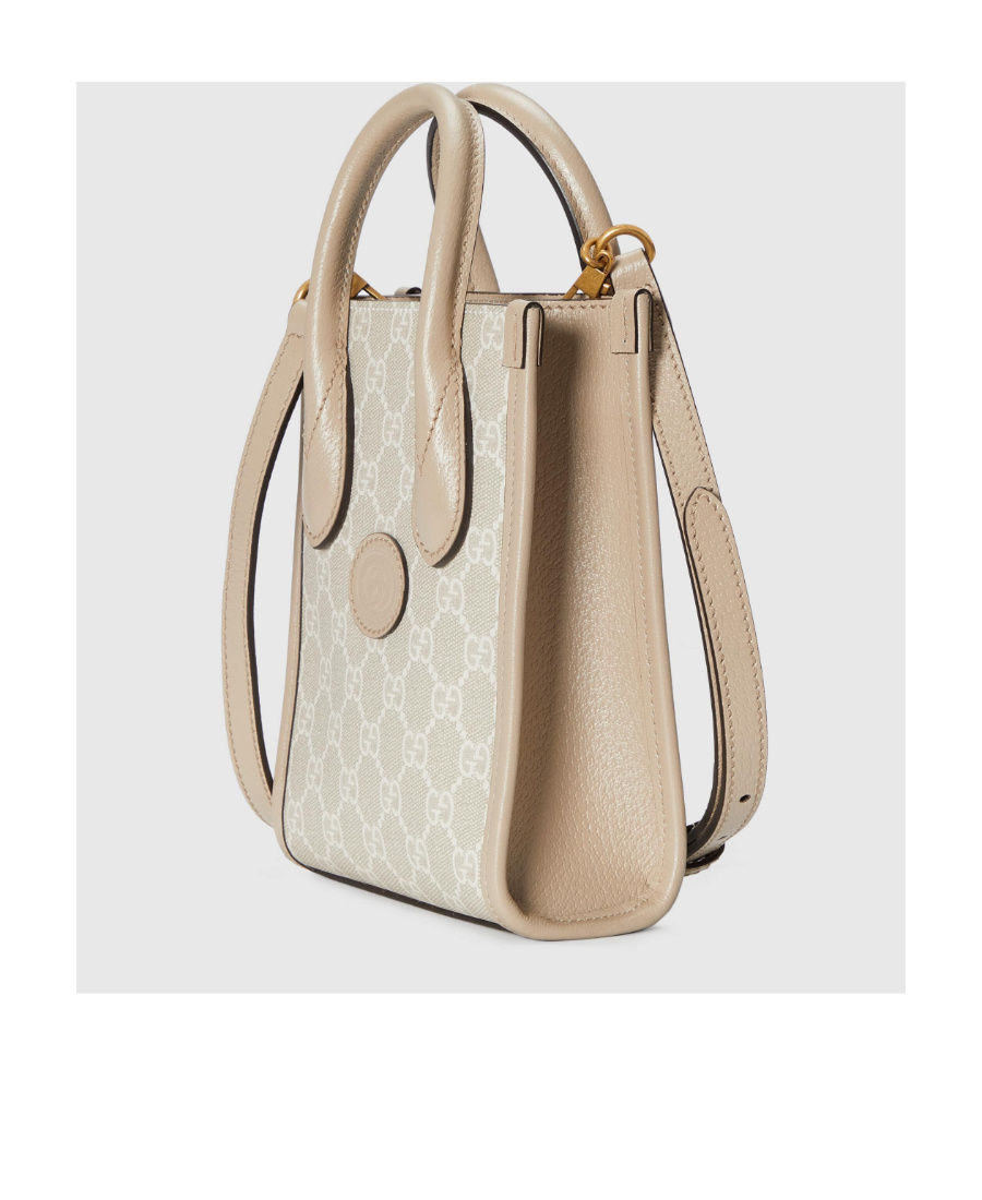 Gucci Interlocking G Mini Tote Bag In White
