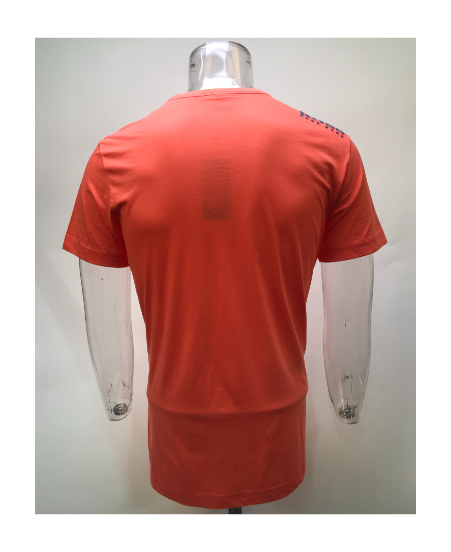 Hugo Boss V-collar Short-sleeved T-shirt In Red