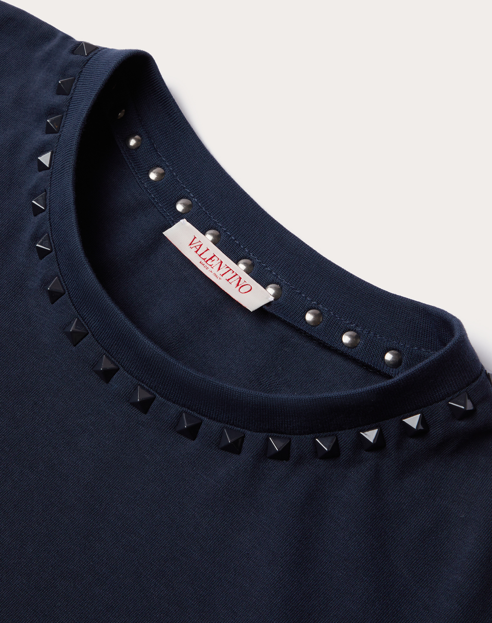 Shop Valentino Untitled Studded Crew-neck T-shirt In Black