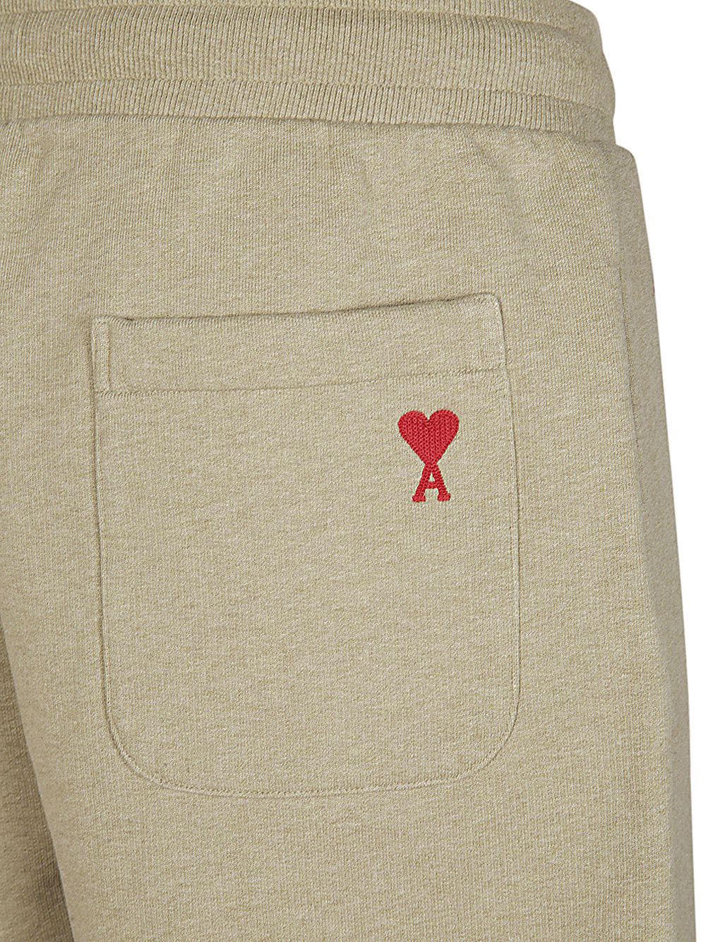 Shop Ami Alexandre Mattiussi Logo Embroidered Drawstring Knitted In Nude
