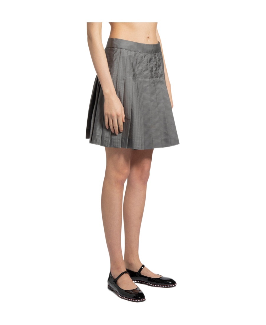 Thom Browne Ripstop Mini Skirt In Nude