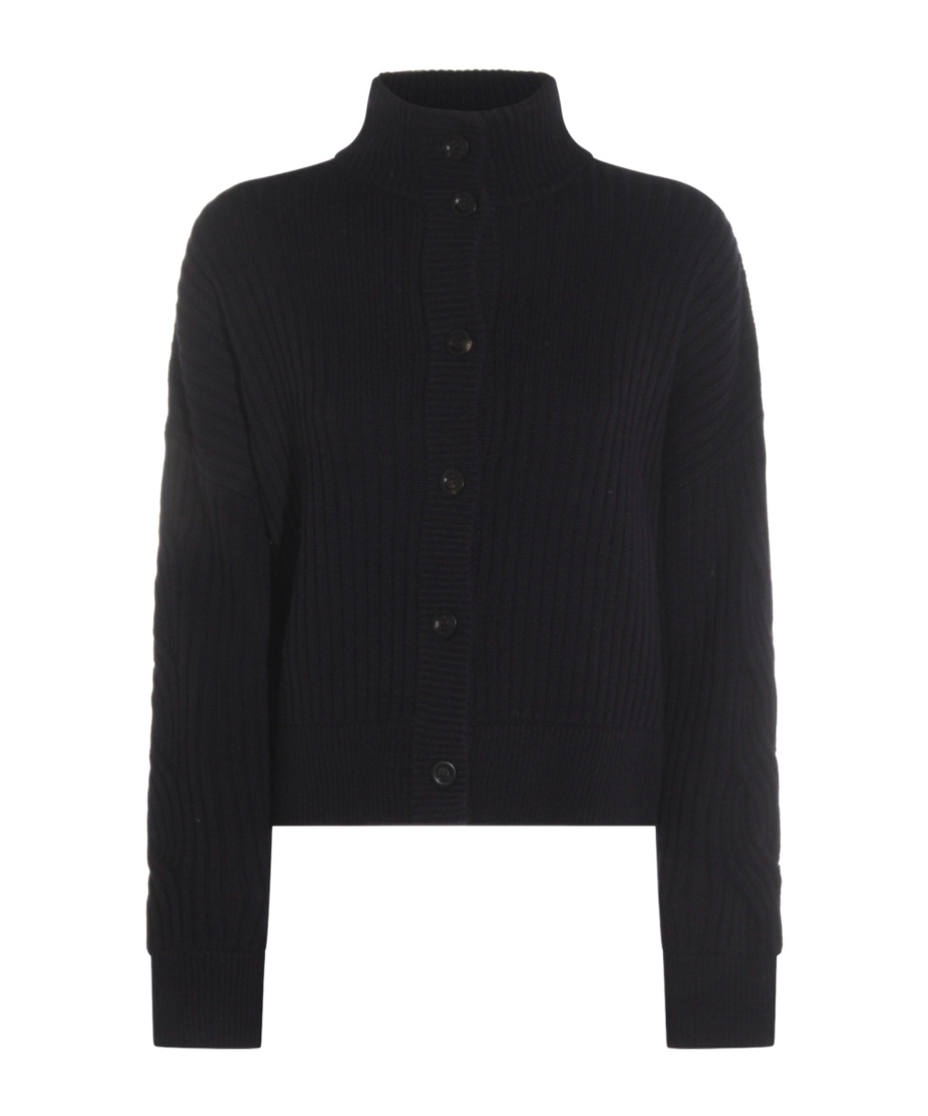 Max Mara Black Wool Afelio Knitwear In Black