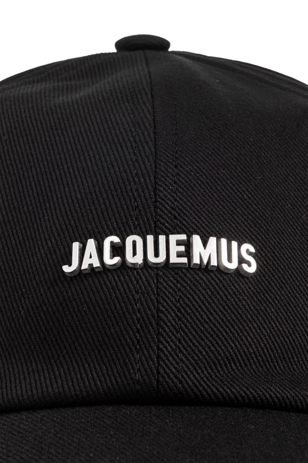 Jacquemus Gadjo Baseball Cap With Logo Plaque In Black