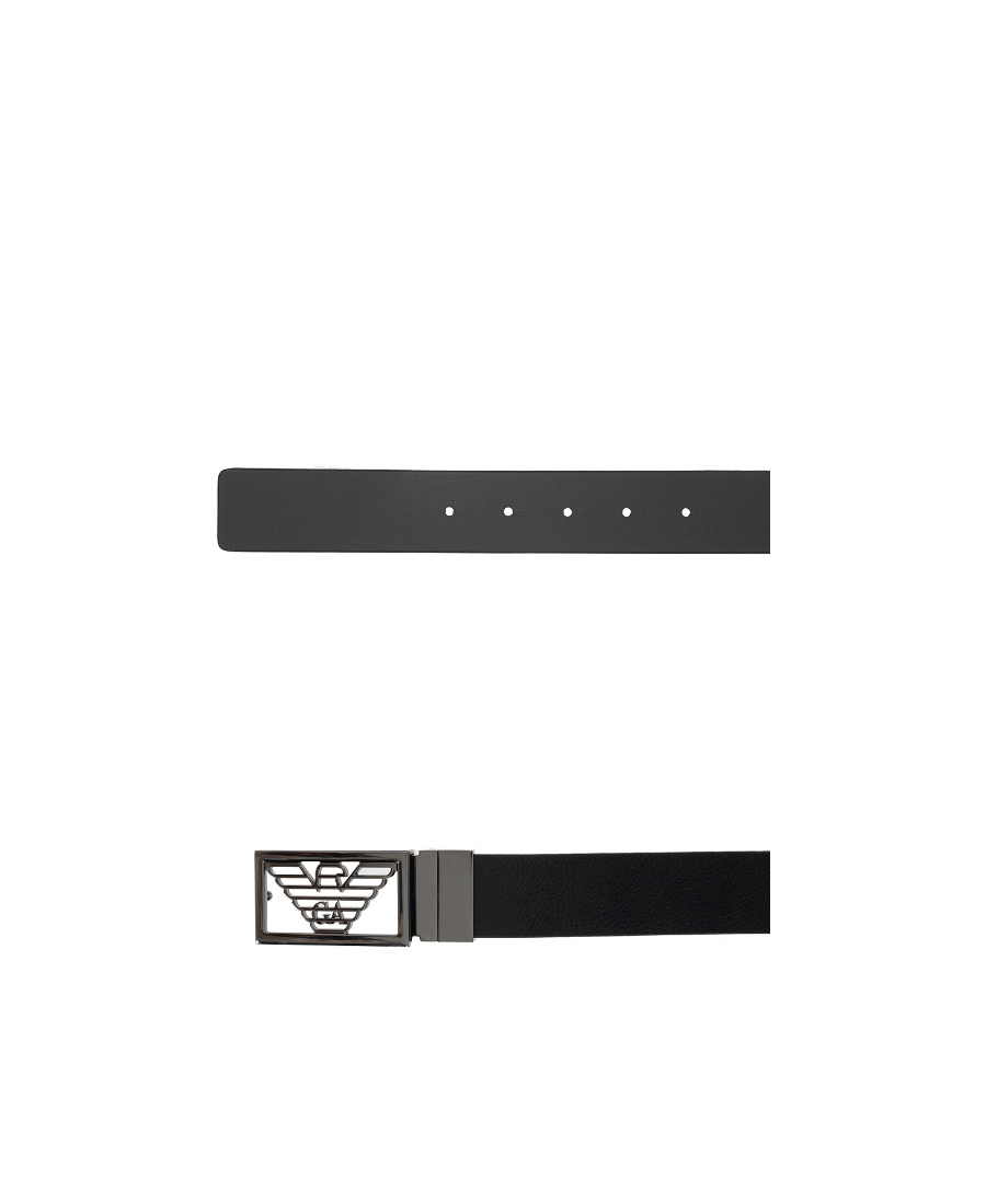 EMPORIO ARMANI EMPORIO ARMANI LOGO-BUCKLE DETAILED BELT