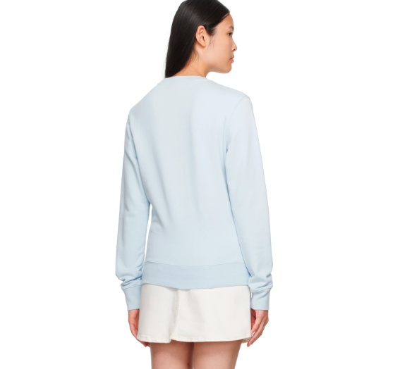 Maison Kitsuné Blue Chillax Fox Sweatshirt In White