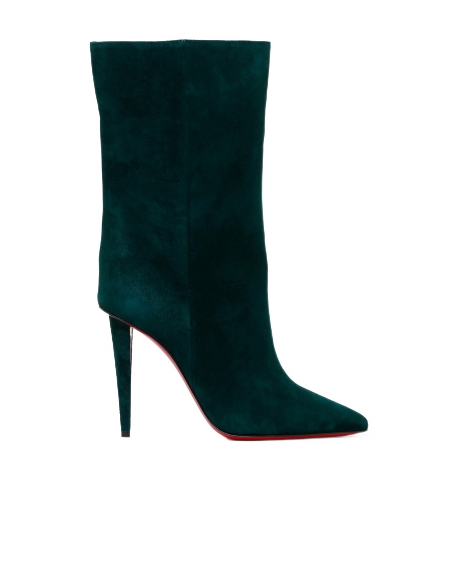 Shop Christian Louboutin Boots In The Logo In Black