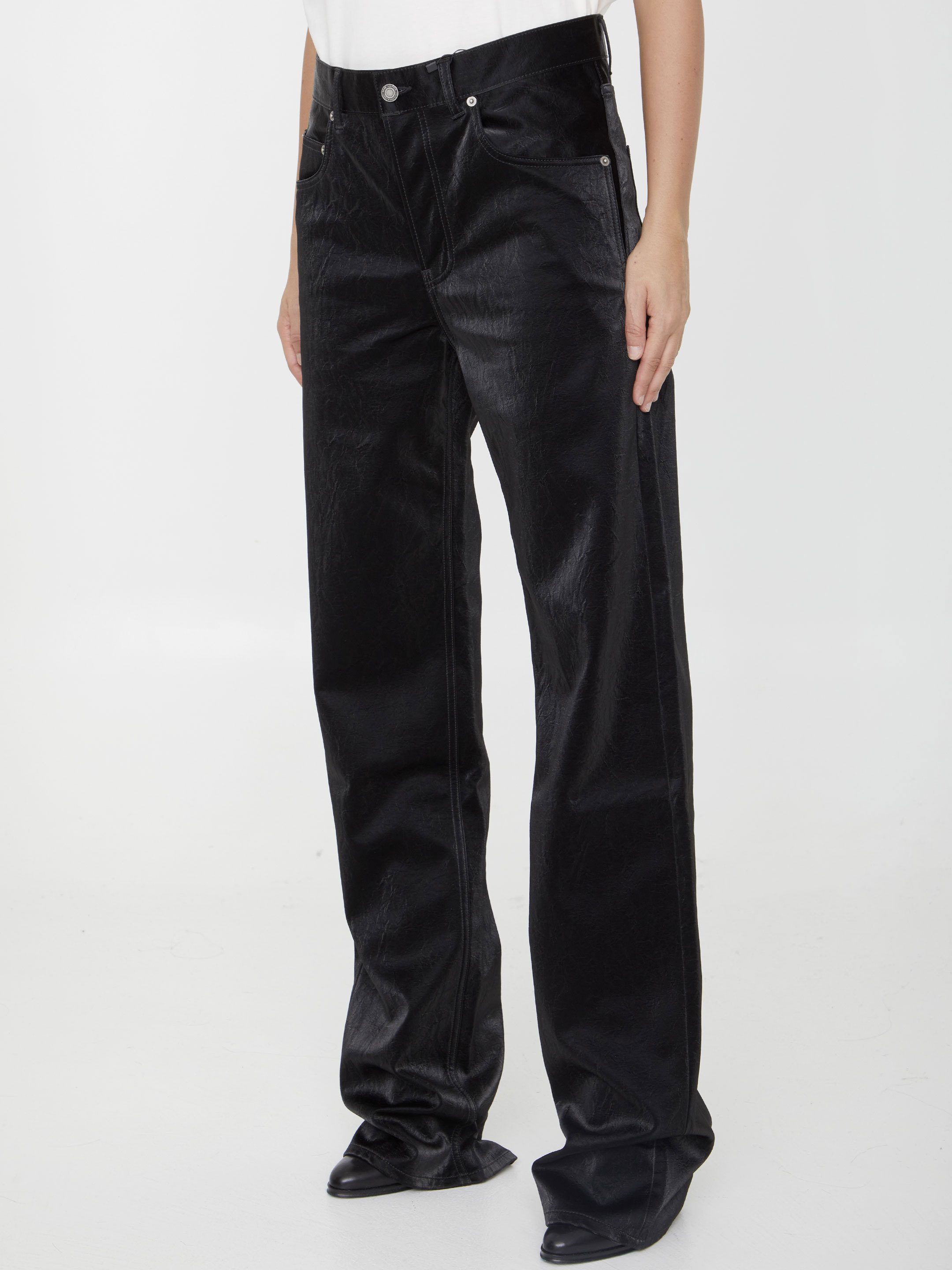 Saint Laurent Extra Long Jeans In Black