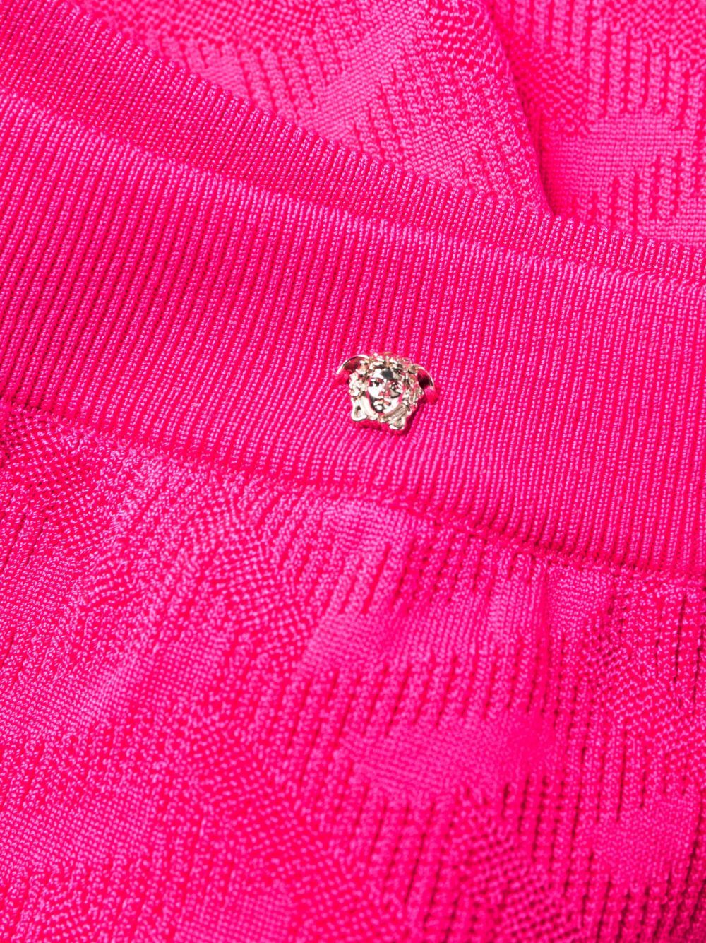 Versace Logo Pattern Flared Pants In Pink