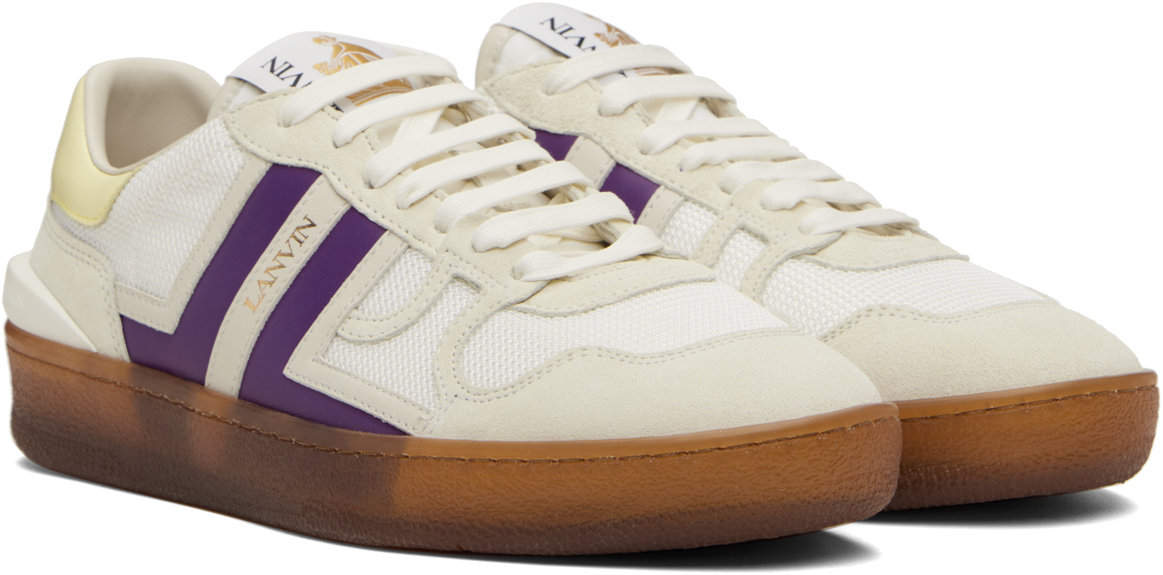 Lanvin Clay Sneakers With Translucid Sole In Neutral