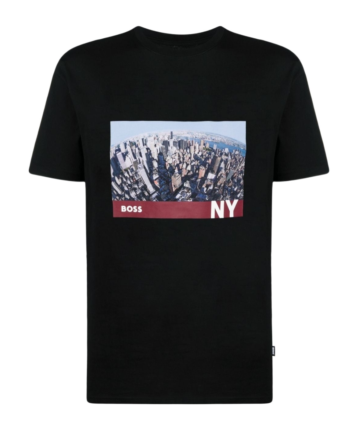 Hugo Boss Graphic-print Cotton T-shirt In Black