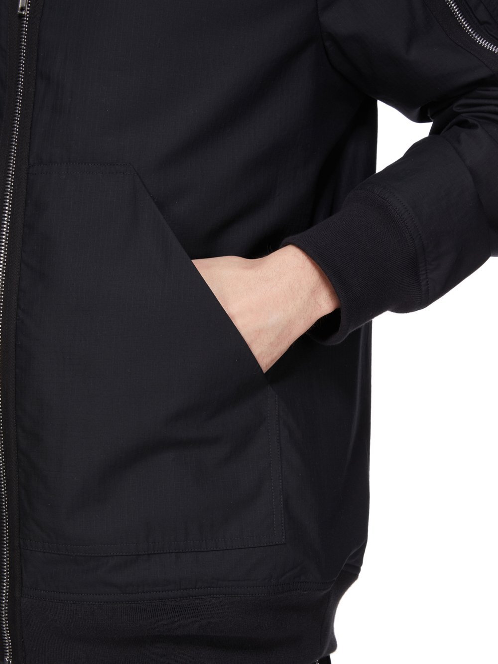 Rick Owens Drkshdw Gimp Flight Jacket In Black