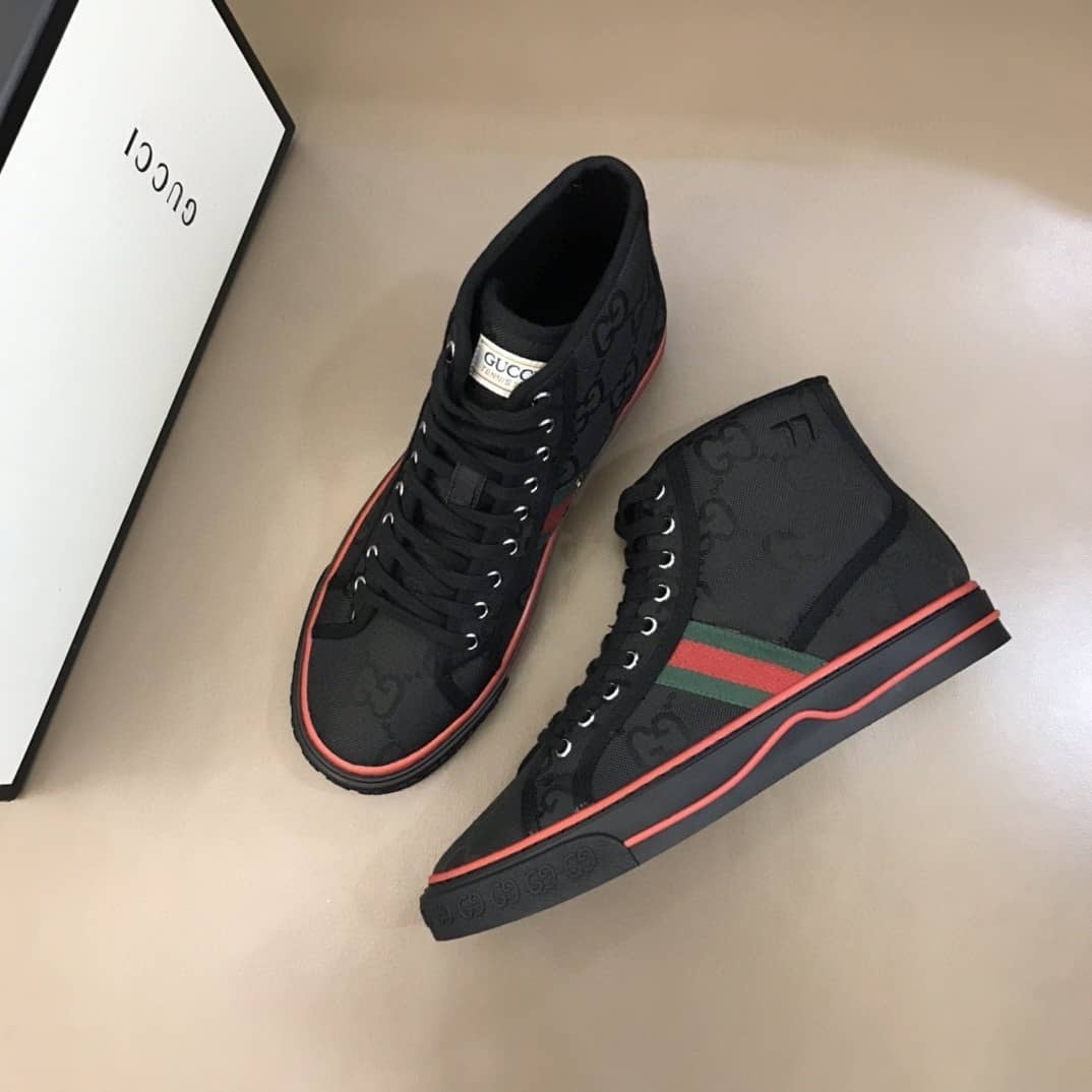 Gucci Tennis 1977 Off The Grid High Top Sneaker In Black