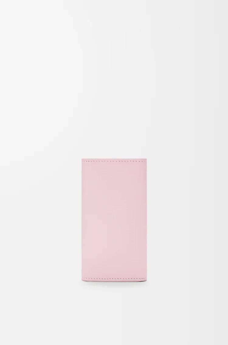 Loewe Anagram Key Case In Pebble Grained Calfskin In Pink