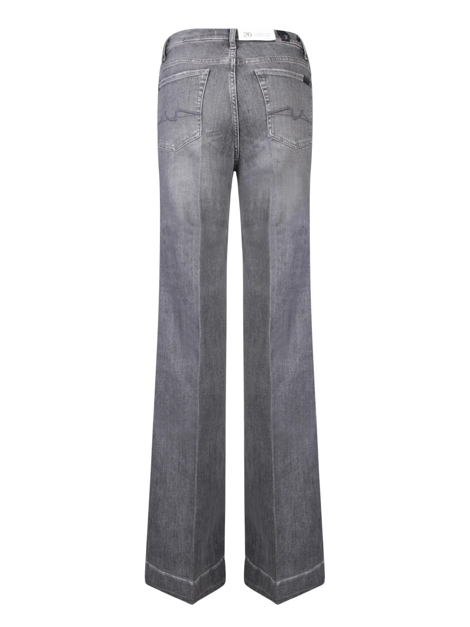 7 For All Mankind Grey Jeans In Gray