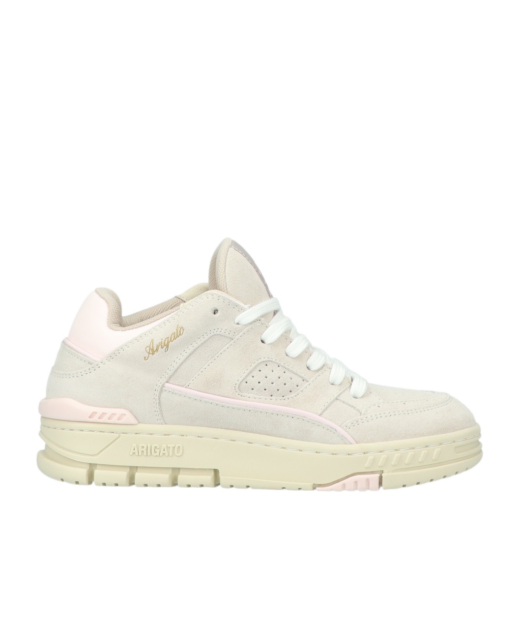 Axel Arigato Area Lo Fluffy Sneakers In Beige Suede In White