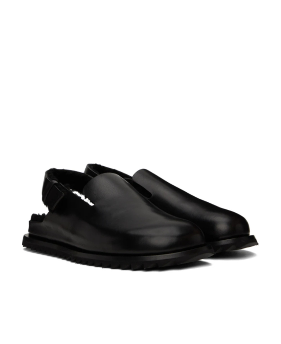 Officine Creative Round-headed Flat-soled Business Casual Shoes In Black