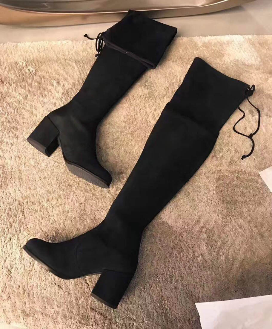 Stuart Weitzman Tieland High-heeled Over-the-knee Boots In Black