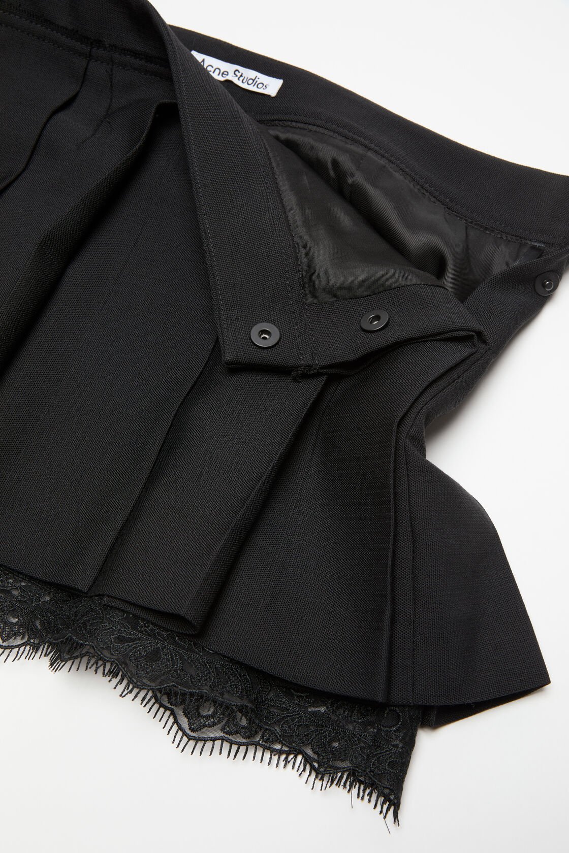 Acne Studios Mini Pleated Skirt In Black