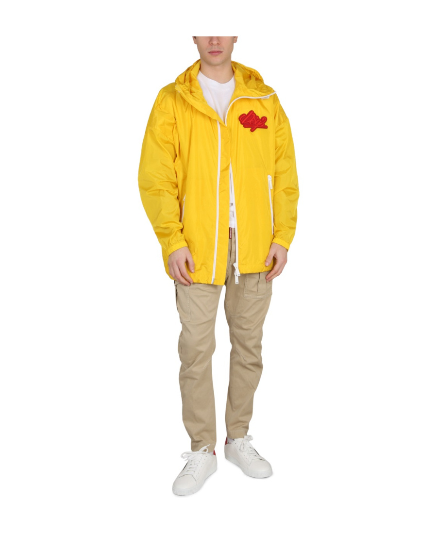 Dsquared2 Dsquared Men Jacket With Logo Patch In Yellow