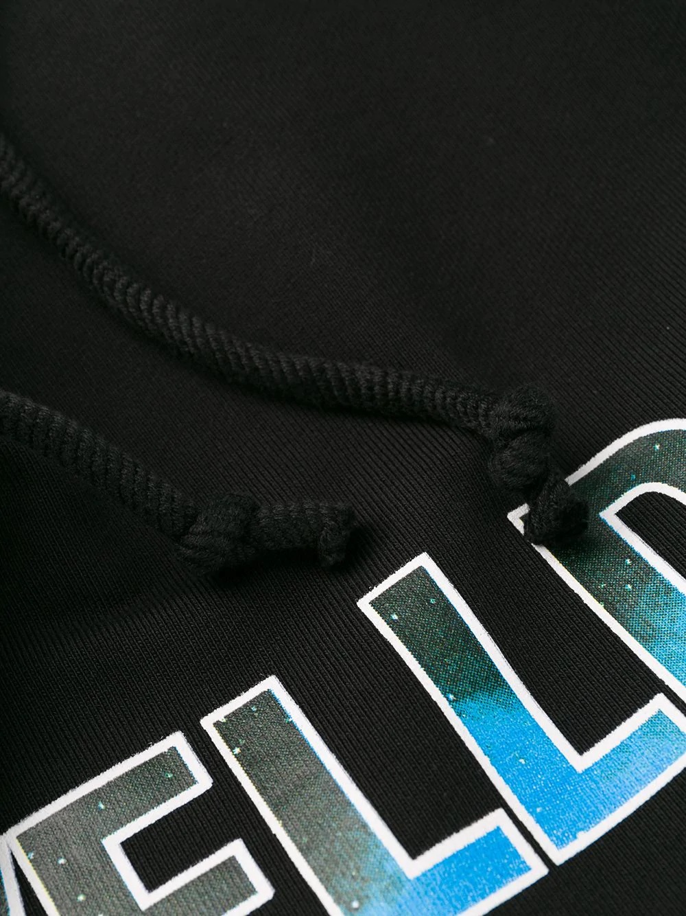 We11 Done Logo-printed Hooded Sweatshirt In Black