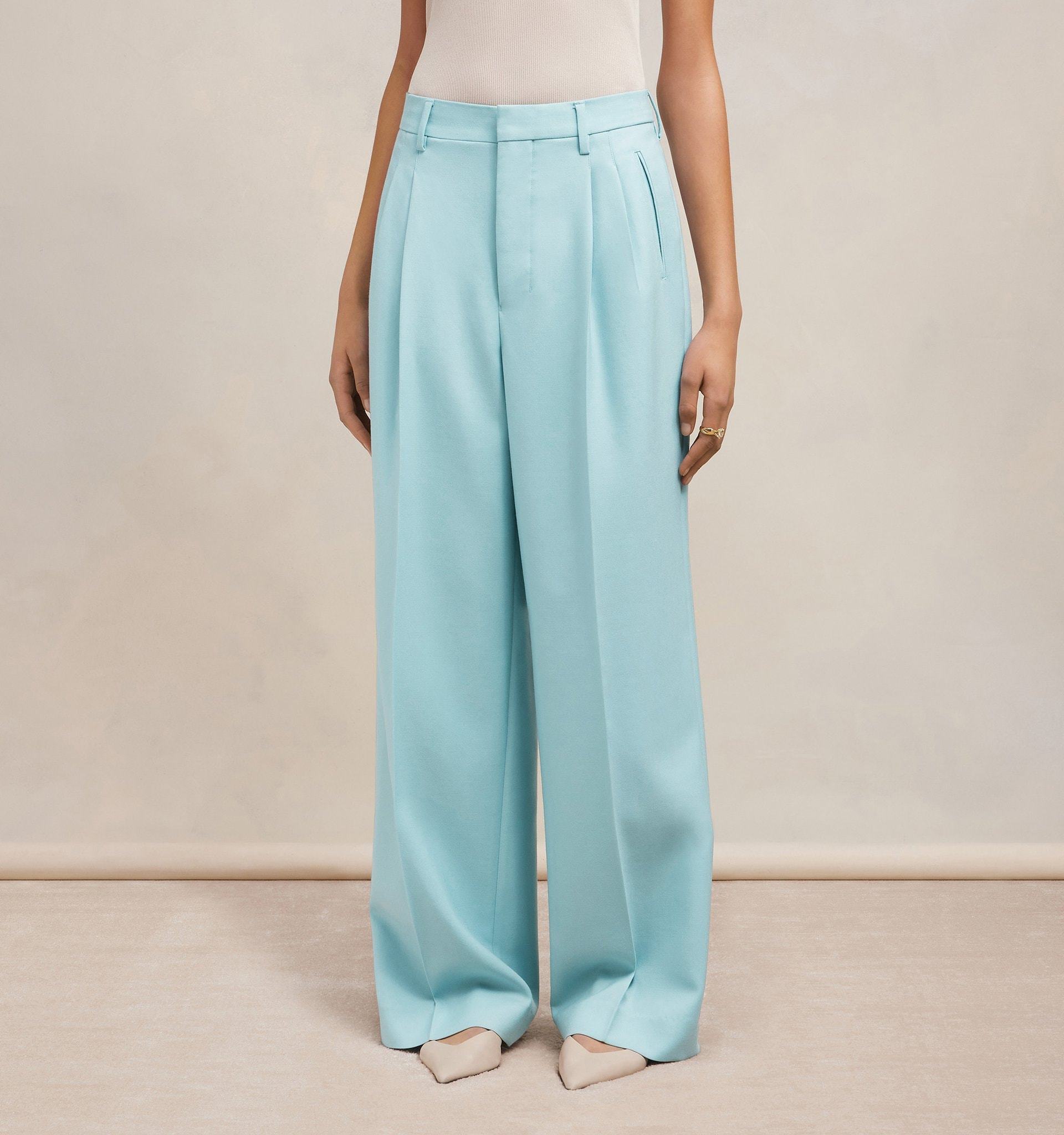 Ami Alexandre Mattiussi Ami Paris Straight-leg Tailored Trousers In Blue