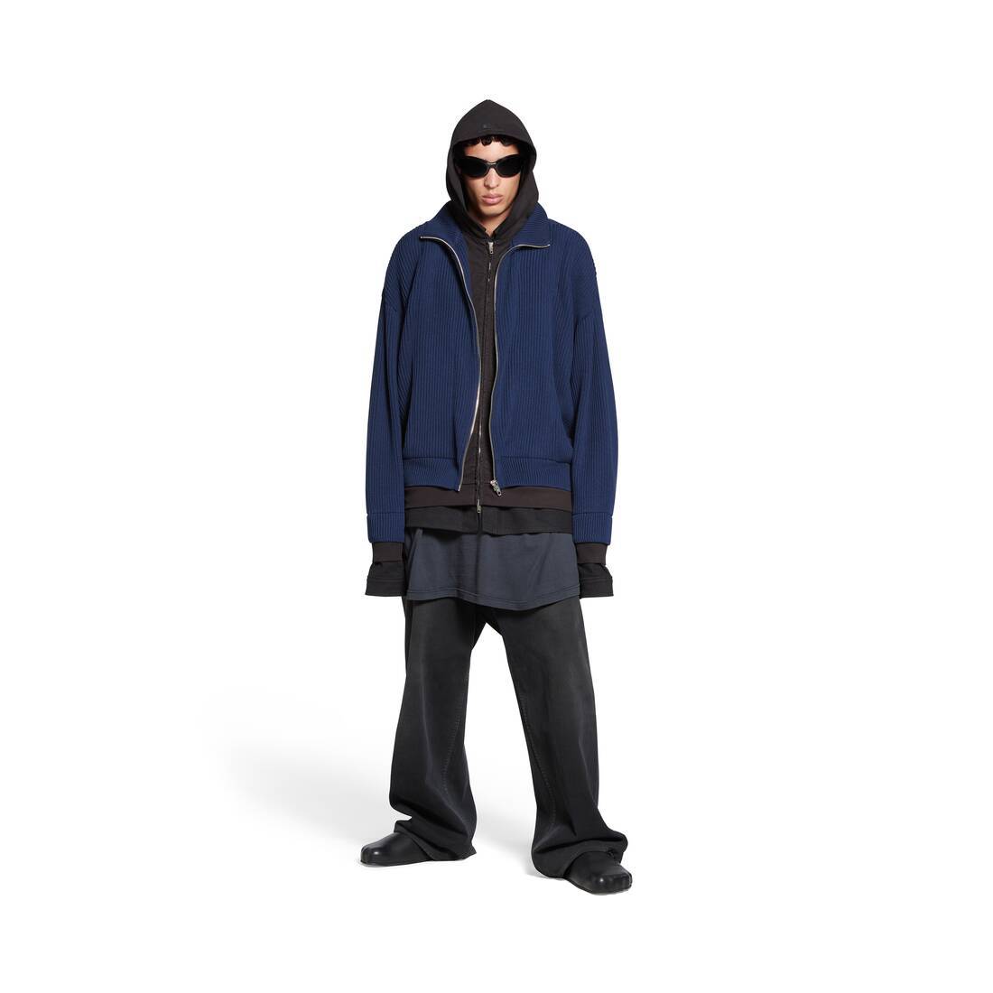 Balenciaga Unity Sports Icon Layered Hoodie In Blue